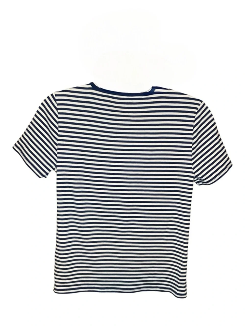J. Crew Perfect Fit Navy White Stripe Tee Medium